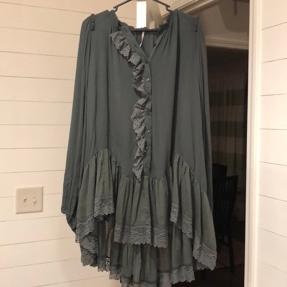Boho Pine Green Dress